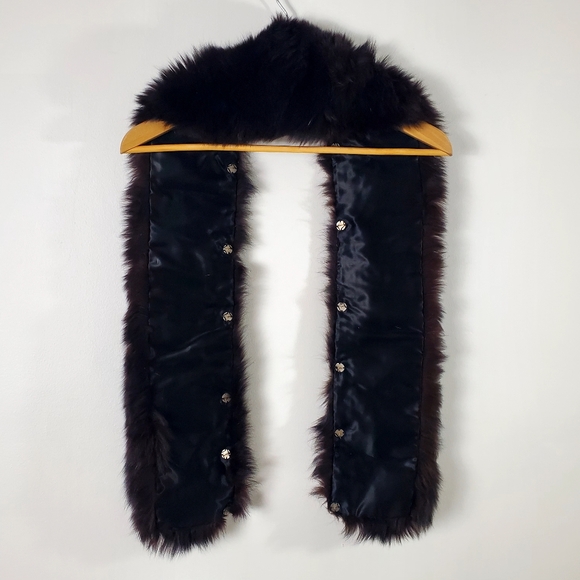 Fox fur Collar dark brown - Picture 2 of 7
